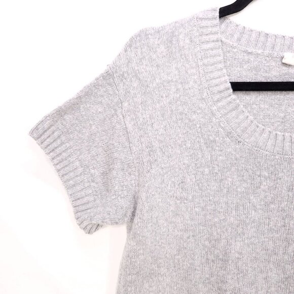 Moth Anthropologie Wool Cashmere Sweater Top Size XXS Oversized Gray Pockets - Picture 7 of 12